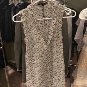 BCBG sheer flowy tank with pockets